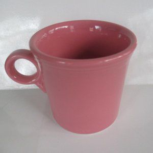 Pink Fiesta ware Mug with round handle